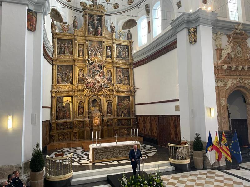 Mitma inaugura las obras de restauración interior de la Colegiata de Santa María la Mayor en Calatayud (Zaragoza)