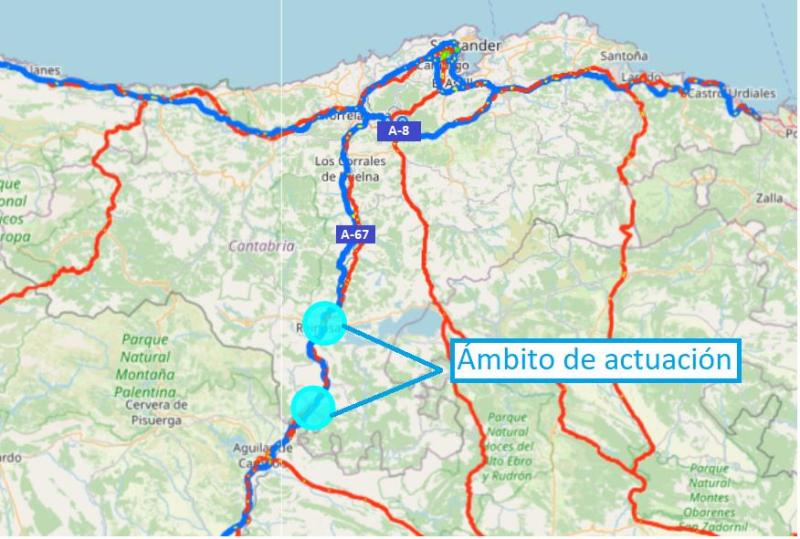 Mitma licita por 9,5 millones de euros las obras de rehabilitación del firme de un tramo de la autovía A-67