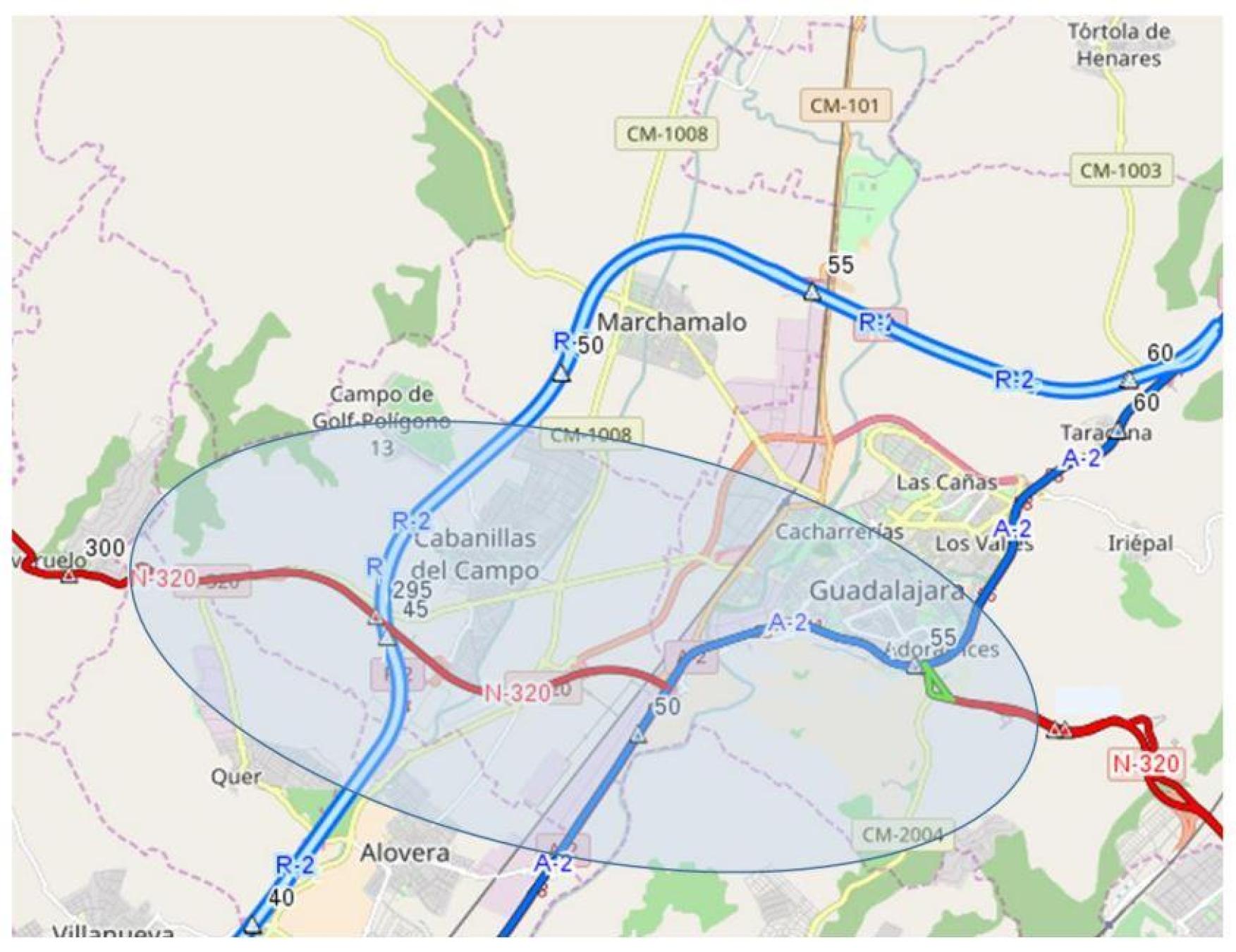Mitma formaliza la redacción del estudio informativo de la variante de Guadalajara y acondicionamiento de trazado de la carretera N-320