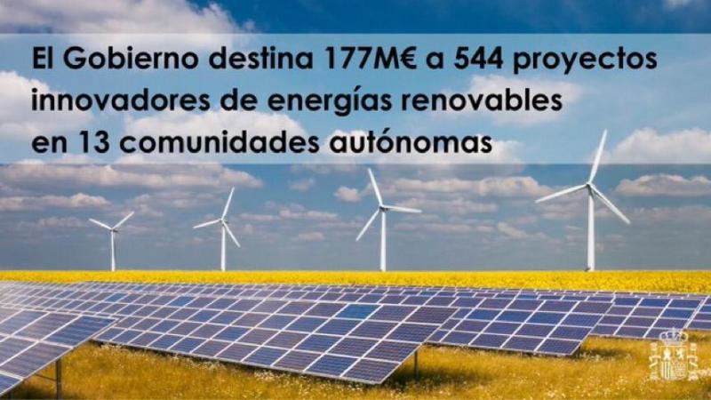 El Gobierno destina casi 5 millones de euros para impulsar 36 proyectos de energías renovables innovadoras en la Comunidad de Madrid