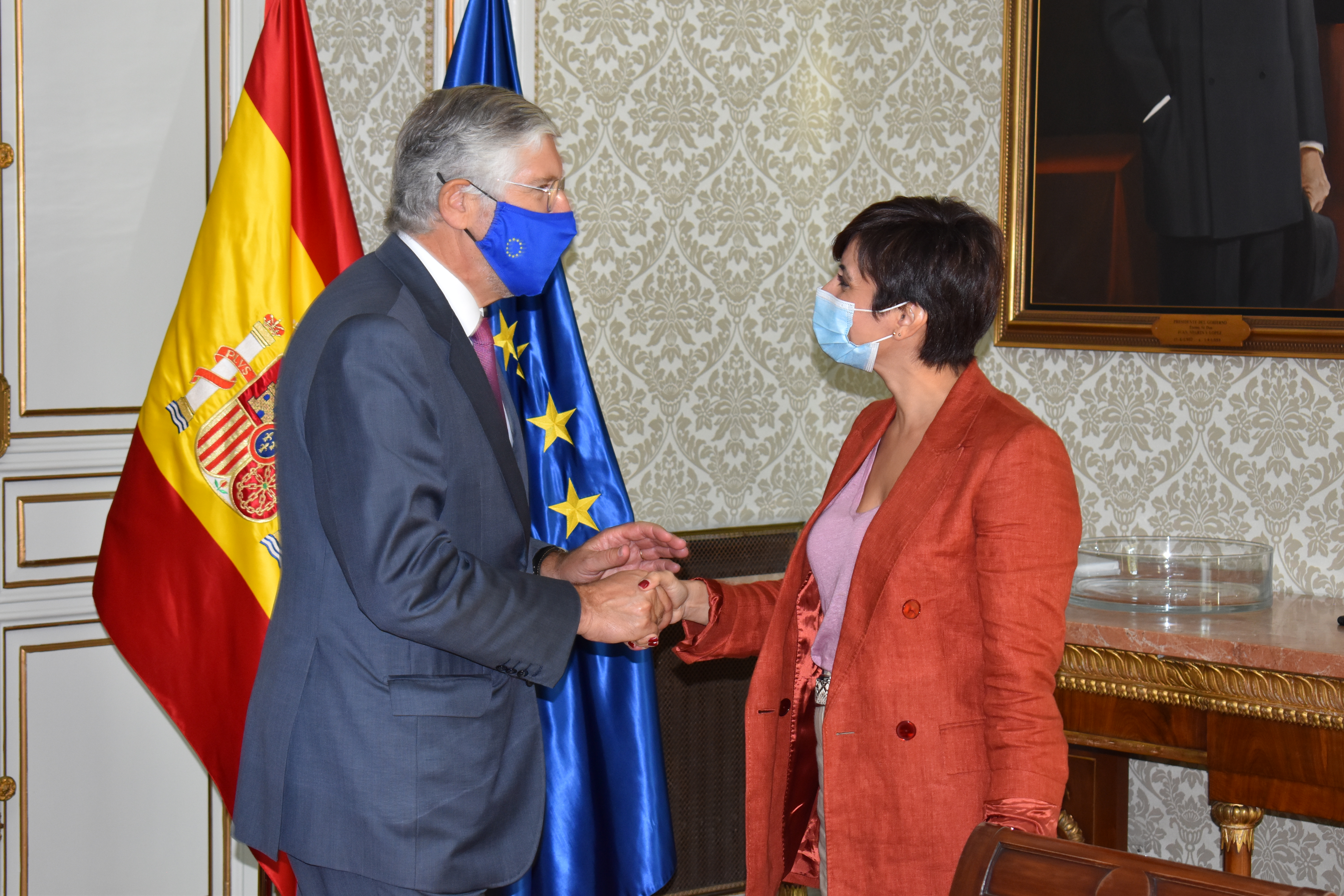 Isabel Rodríguez se reúne con el embajador de Portugal en España, Joao Mira-Gomes