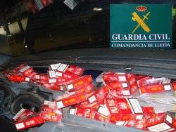 La Guardia Civil de Lleida ha incautat un total de 311.469 paquets de tabac de contraban durant l'any 2009