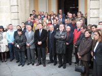 EL Delegado del Gobierno en Andalucía, en la concentración para condenar el asesinato de Isaías Carrasco