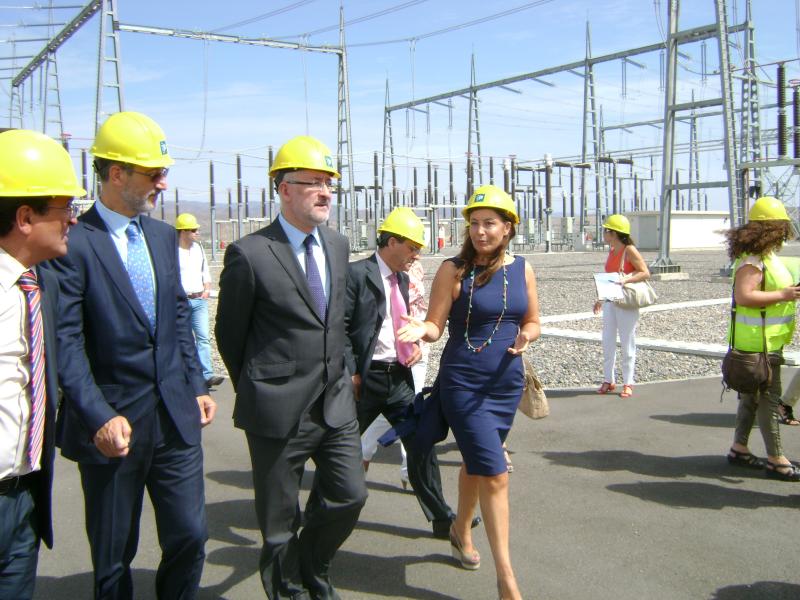 Carmen Crespo asiste a la inauguración de la línea eléctrica de 220 kilovoltios Tabernas-Benahadux, en Almería