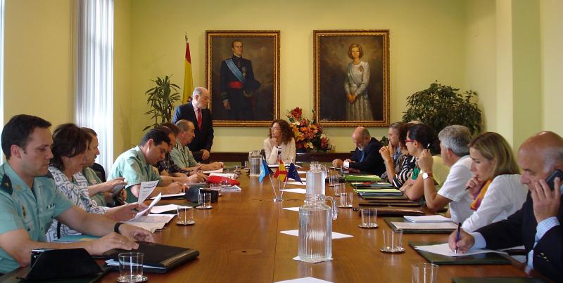 Reunión para tratar aspectos organizativos y de seguridad de la Vuelta Ciclista a España a su paso por Asturias, en la Delegación del Gobierno en Asturias.