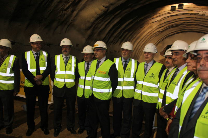 José Blanco asiste al calado del túnel de Peña Rayada de la Línea de Alta Velocidad a Palencia