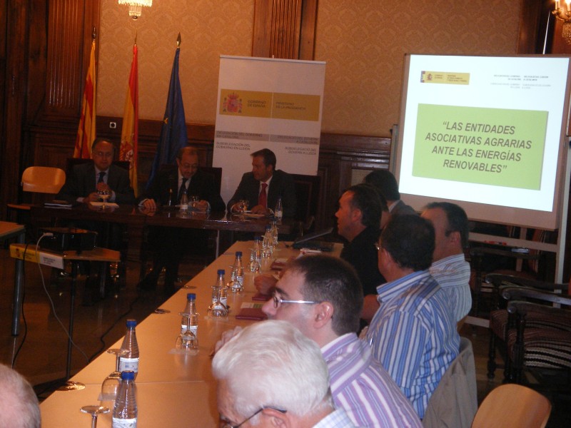 El MARM organiza en Lleida un seminario sobre las entidades asociativas agrarias y su relación con las energías alternativas