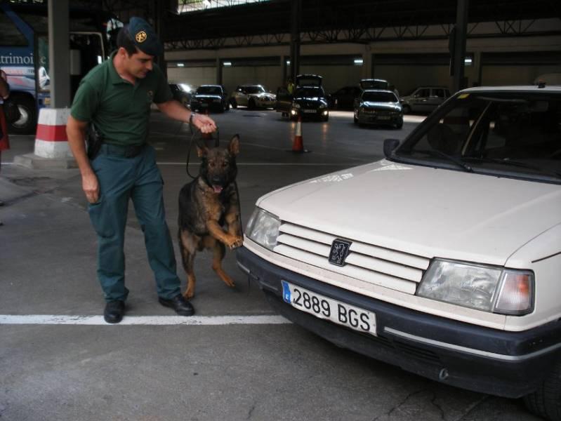 La Guardia Civil presenta en La Farga el perro adiestrado para detectar billetes