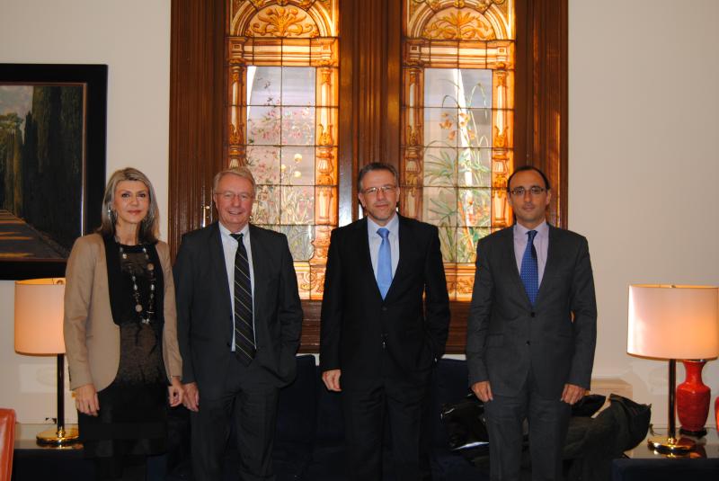 Visita de cortesia de l'Ambaixador de Suïssa a Espanya a la Delegada del Govern