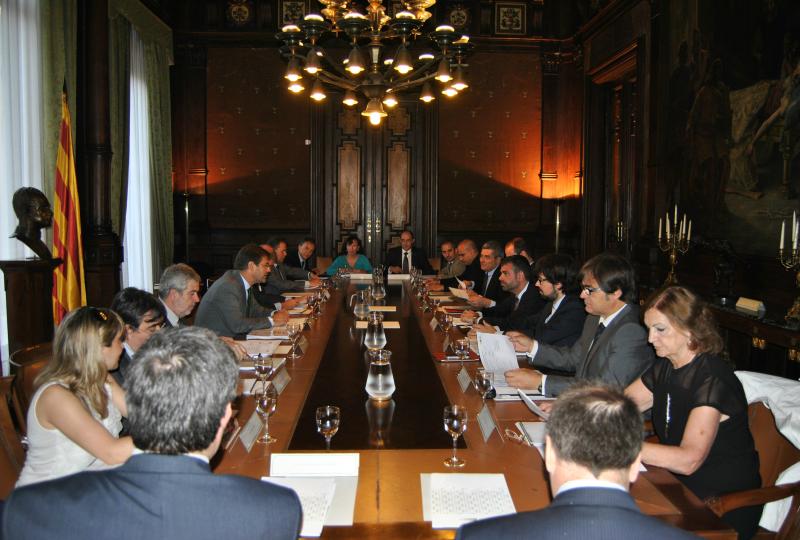 Reunión de la sociedad Barcelona Sagrera Alta Velocidad en la Delegación del Gobierno en Cataluña