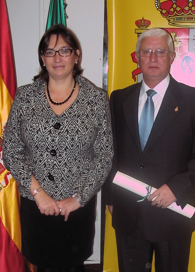 La Delegada del Gobierno junto a José Eugenio Díaz Rastrollo
