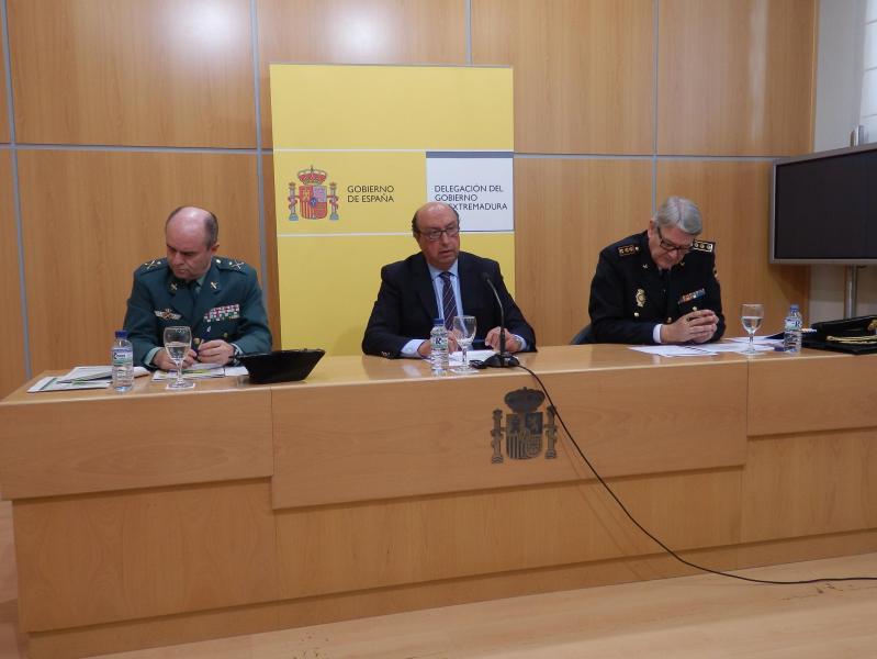 El Delegado del Gobierno ha presentado los datos de criminalidad en Extremadura