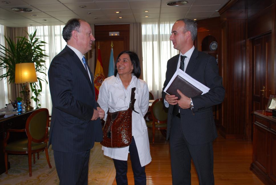 Recepción del delegado del Gobierno en Galicia al alcalde de Curtis 