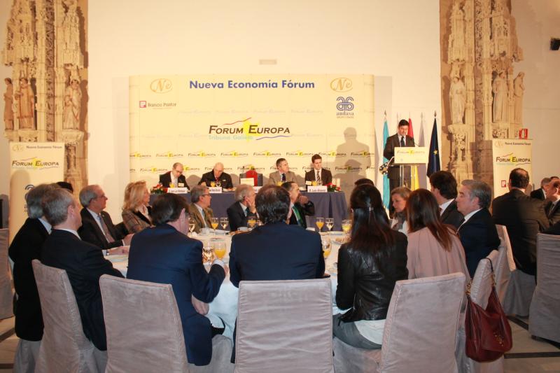 El delegado del Gobierno durante su intervención en el Forum Tribuna Galicia