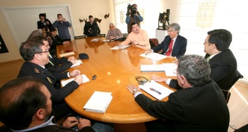 El Delegado del Gobierno preside la Reunión de la Junta Local de Seguridad de Logroño.