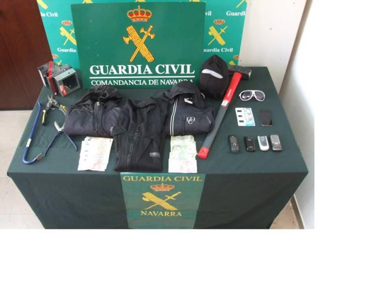 La Guardia Civil desmantela un grupo organizado especializado en el asalto de bares en La Rioja y Navarra.