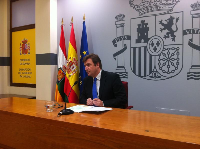 Bretón durante la rueda de prensa del balance de delincuencia y seguridad ciudadana 2012 en La Rioja.