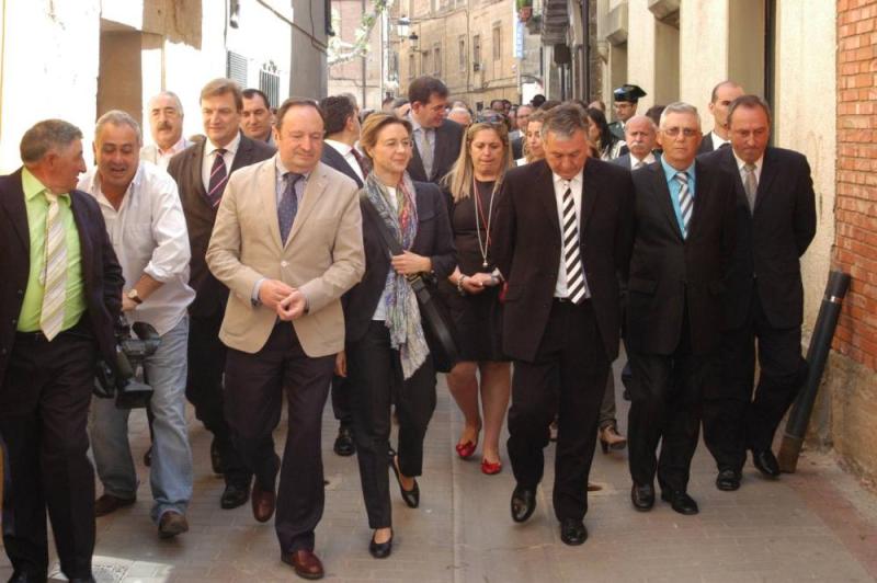 García Tejerina, Sanz y Bretón, entre otras autoridades, en la festividad de San Isidro en San Asensio