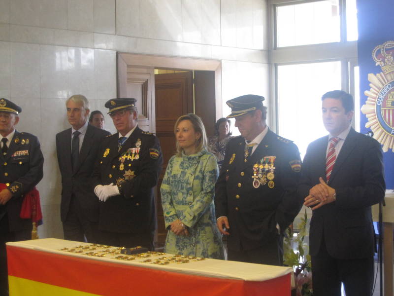 La Delegada del Gobierno en Madrid, Amparo Valcarce, asiste a la celebración de los Ángeles Custodios en el Aeropuerto de Barajas.