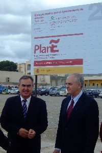 González Tovar y Gómez Gómez visitas obras 
del Fondo Estatal de Inversión local en Abarán
