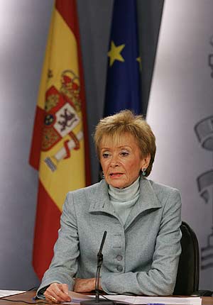 La Vicepresidenta Primera del Gobierno, María Teresa Fernández de la Vega.