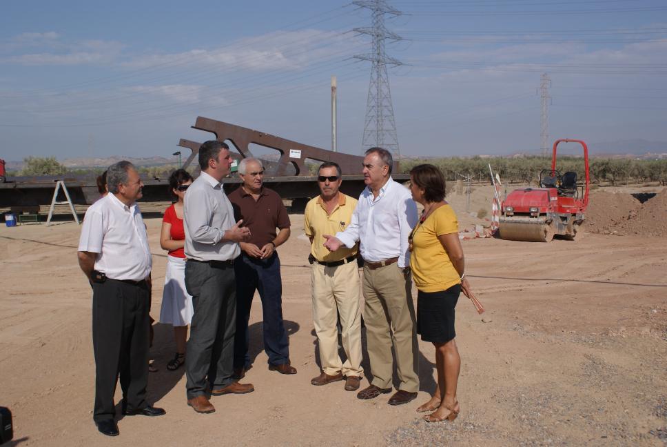 El delegado del Gobierno visita las obras de la nueva avenida que conecta Sangonera la Verde y Sangonera la Seca