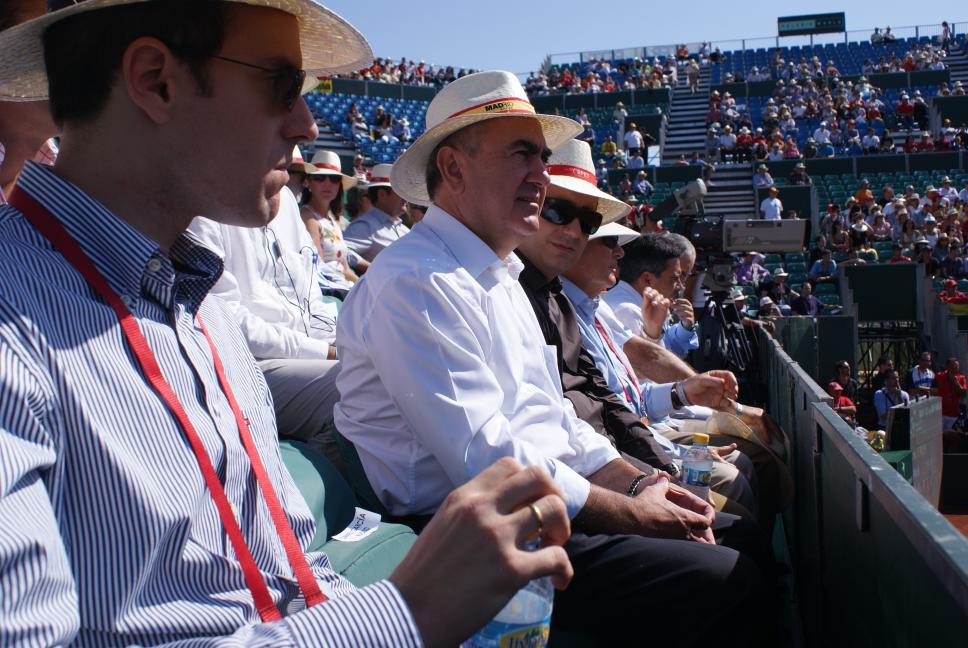 El Delegado del Gobierno asiste al acto inaugural de la Copa Davis 