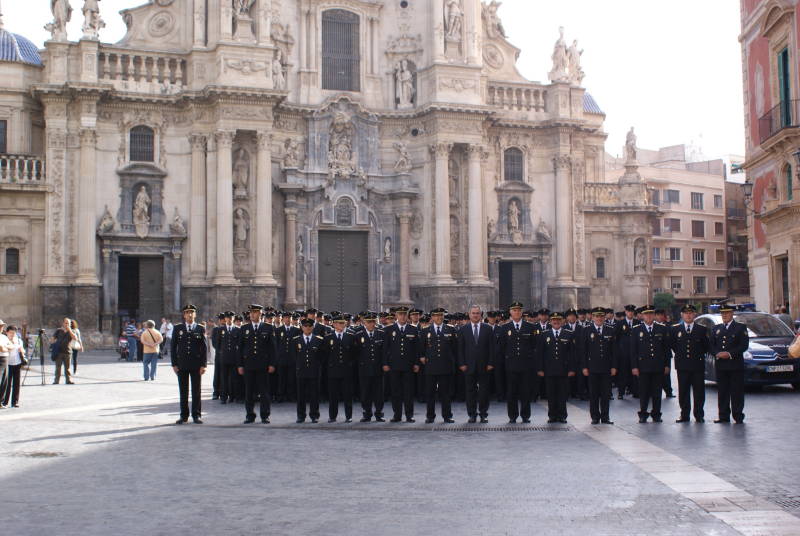 El delegado del Gobierno da la bienvenida a la Región de Murcia a 184 nuevos agentes del Cuerpo Nacional de Policía 
