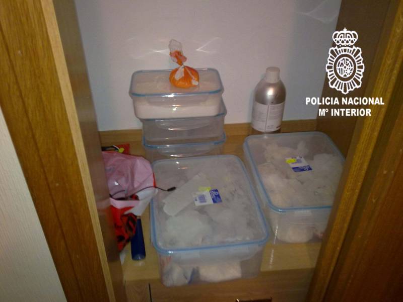La Policía desmantela un laboratorio de adulteración y procesamiento de cocaína y detiene a su responsable