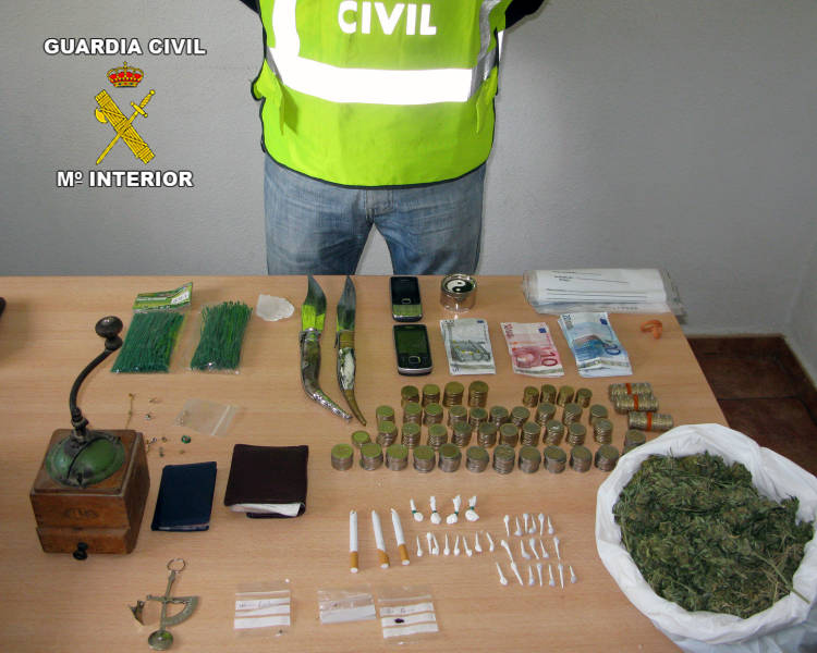 La Guardia Civil desmantela un punto de distribución de droga en Jumilla