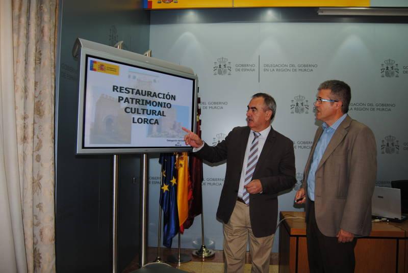 Fomento destina 1,7 millones de euros a tres proyectos de recuperación del patrimonio histórico en Lorca (Murcia)