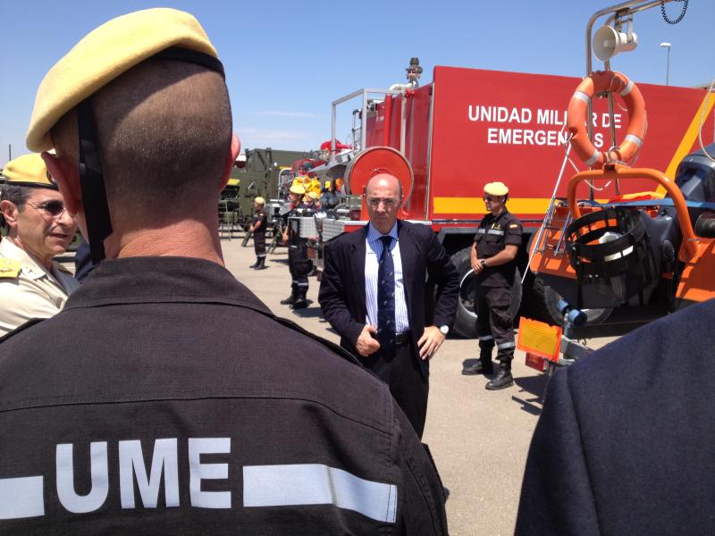 Carlos Urquijo visita el IV Batallón de Intervención en Emergencias de la UME de Zaragoza
