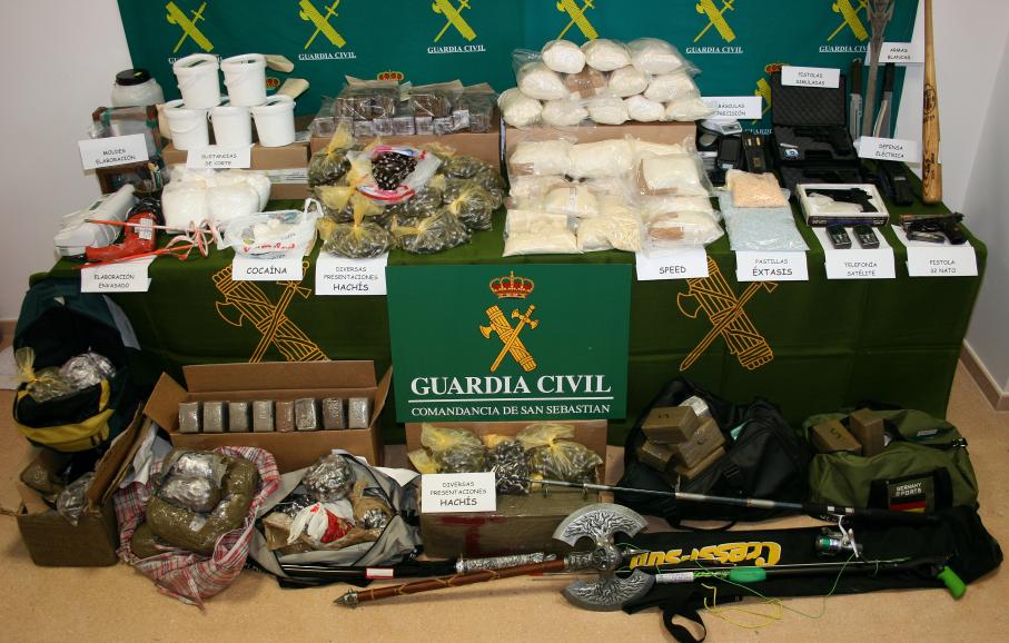 La Guardia Civil desarticula en Guipúzcoa una organización dedicada al narcotráfico