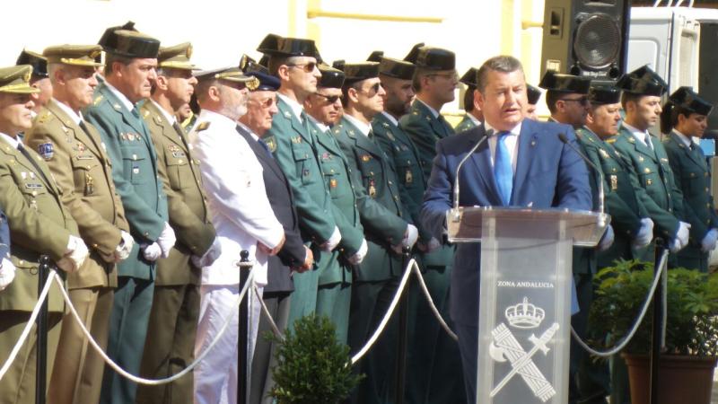 Sanz afirma que la Guardia Civil es “más necesaria que nunca” y destaca su contribución a la seguridad en Andalucía 