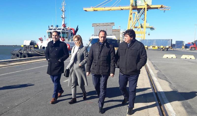Gómez de Celis destaca el “potencial” del Puerto de Huelva, que en el primer trimestre del año superará los 127 millones licitados desde 2018  