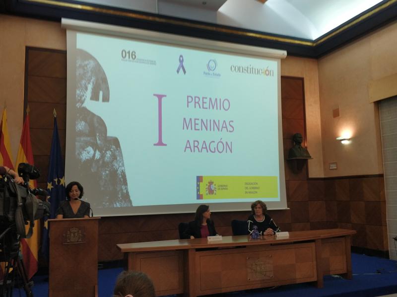 Encarna Bendicho, Coordinadora de Violencia de Género en Aragón, participó en la entrega de este Premio