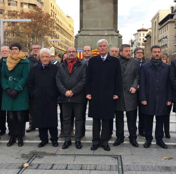 Gustavo Alcalde asiste al  acto de conmemoración del 425º aniversario de la muerte del Justicia Juan de Lanuza