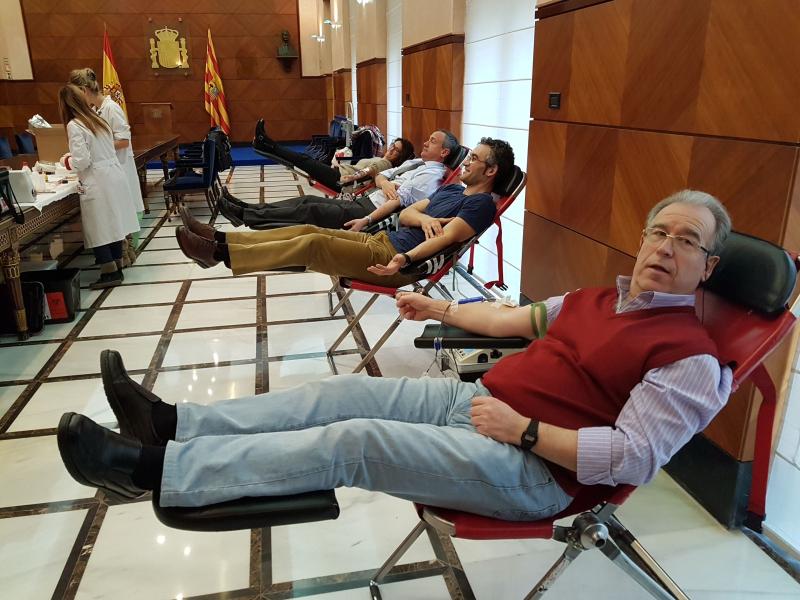Jornada de donación de sangre en la Delegación del Gobierno en Aragón