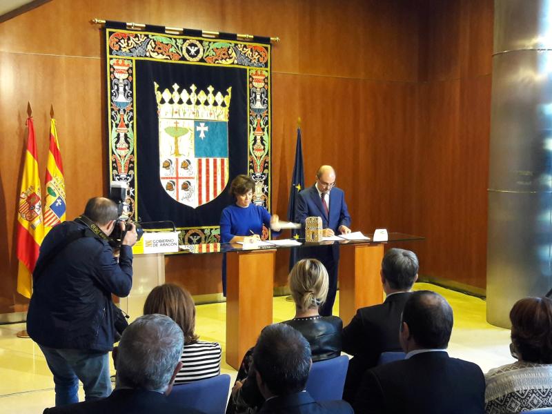 El Gobierno suscribe el nuevo convenio para el Fondo de Inversión de Teruel con la Comunidad Autónoma de Aragón 
