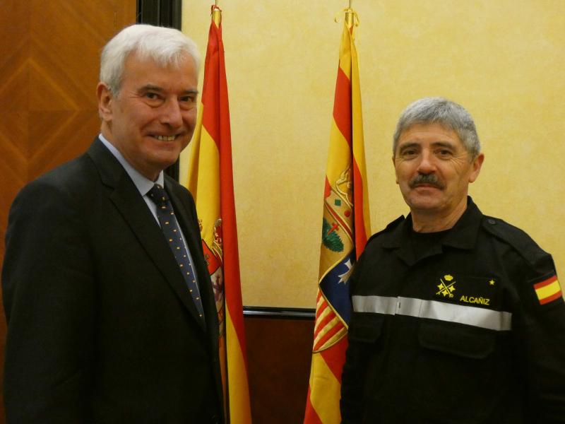 El teniente general de la UME visita al delegado del Gobierno en Aragón 