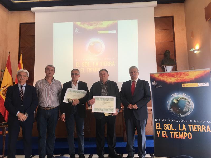 Aemet en Aragón reconoce la labor de tres voluntarios de la red climatológica