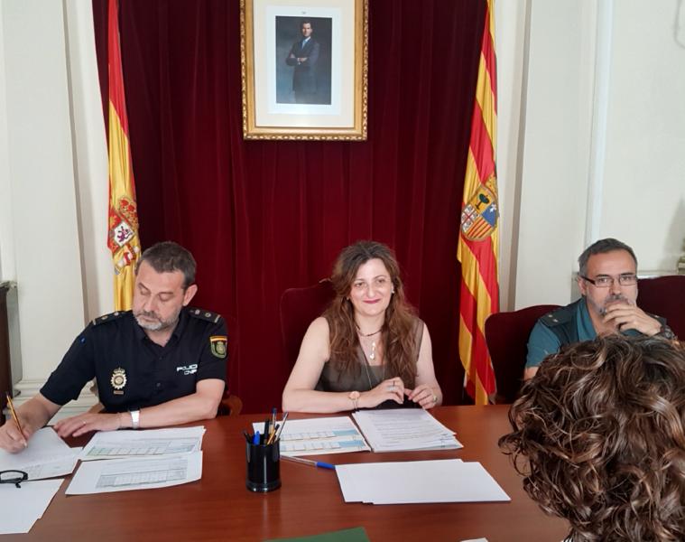Reunión para evaluar el Plan Director 2018/2019 para la convivencia y mejora de la seguridad escolar en la provincia de Huesca