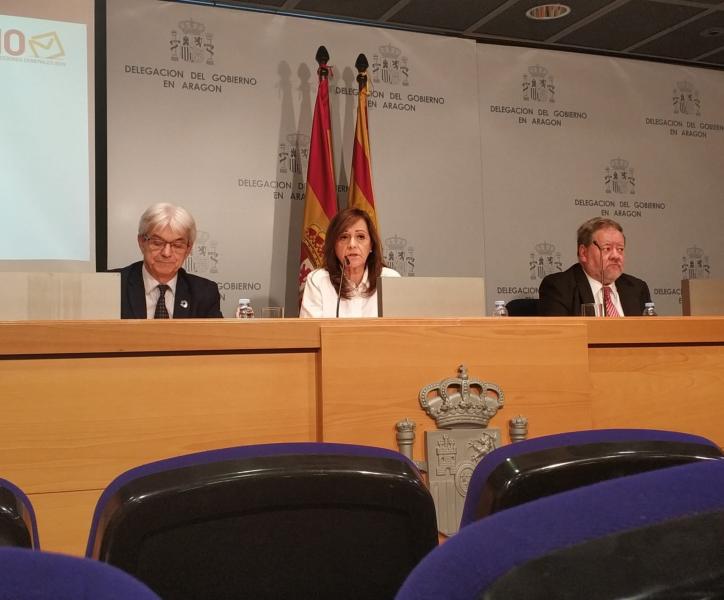 La delegada del Gobierno en Aragón presenta el dispositivo electoral del 10-N en la Comunidad Autónoma