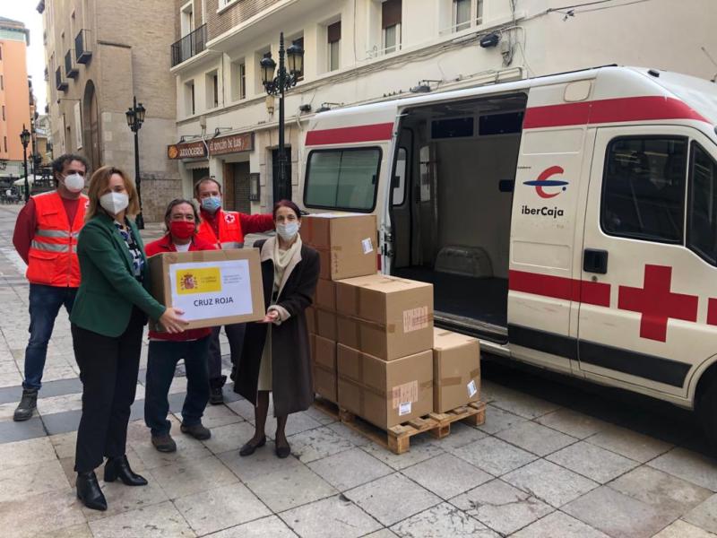 La Delegación del Gobierno en Aragón distribuye más de 960.000 mascarillas para los colectivos de personas en situación de vulnerabilidad