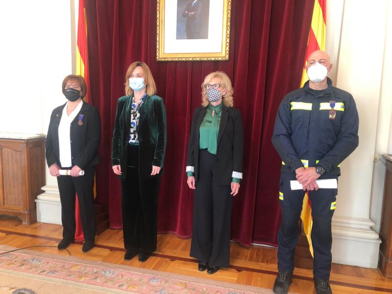 Pilar Guerrero y Joaquín Abiol reciben las Medallas al Mérito de la Protección Civil por su ejemplar desempeño durante la crisis sanitaria