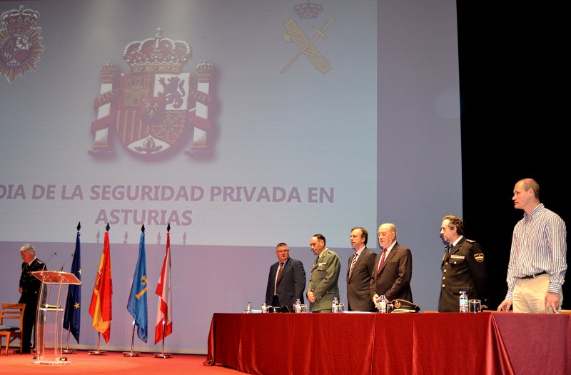 Celebración en Gijón del III Día de la Seguridad Privada. Acto al que asistió el delegado del Gobierno.