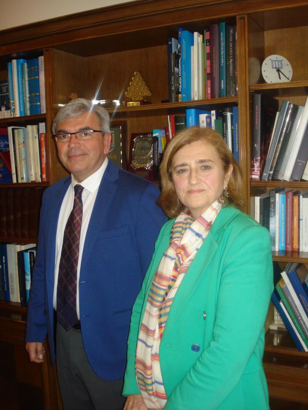Mariano Marín y Victoria Delgado, delegado del Gobierno y secretaria General