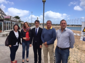 El delegado del Gobierno en Canarias visita las obras en la Playa del Castillo 
