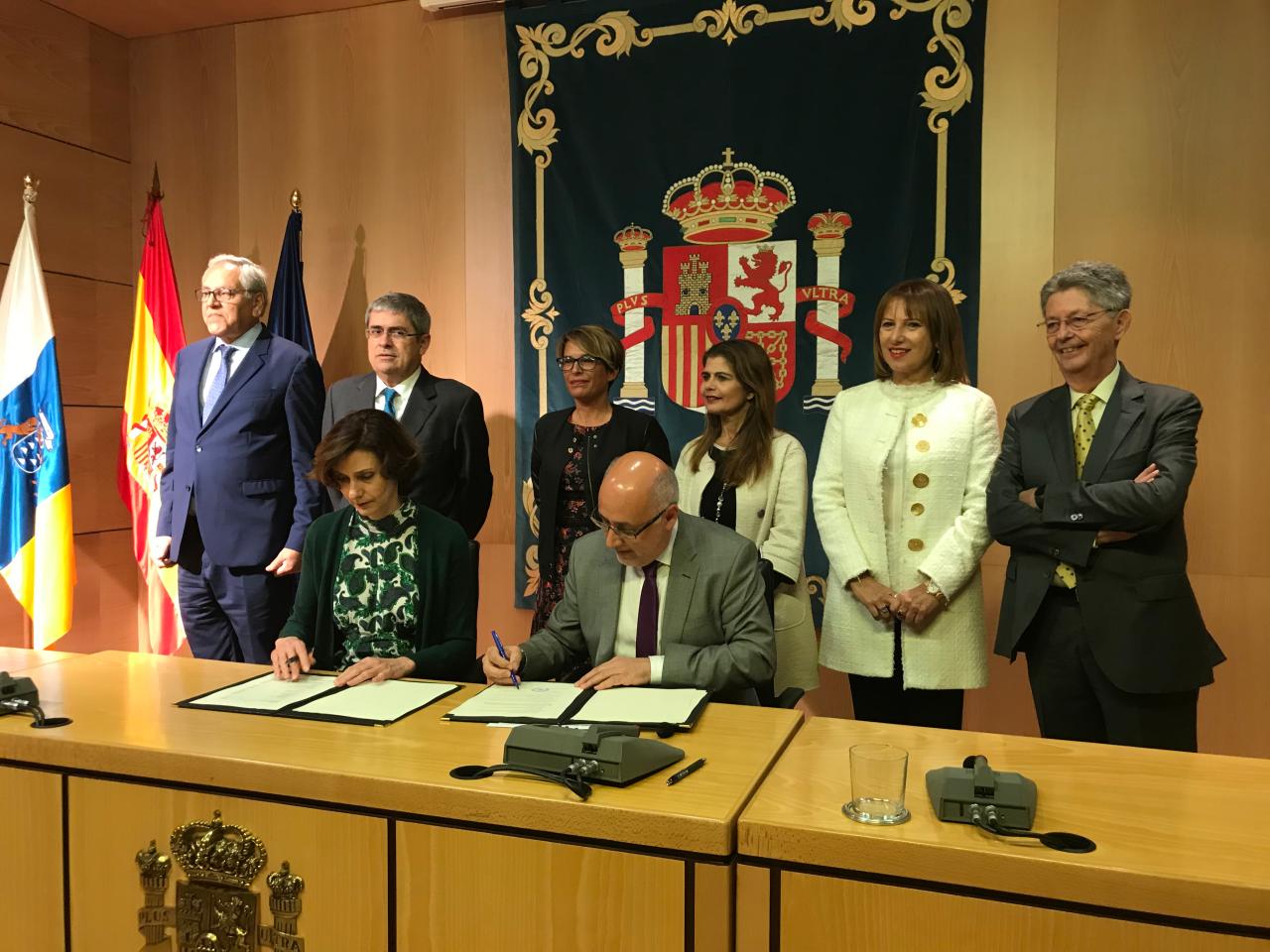 Firma del convenio para la rehabilitación del Paseo de Las Meloneras entre el Estado y el Consorcio Maspalomas