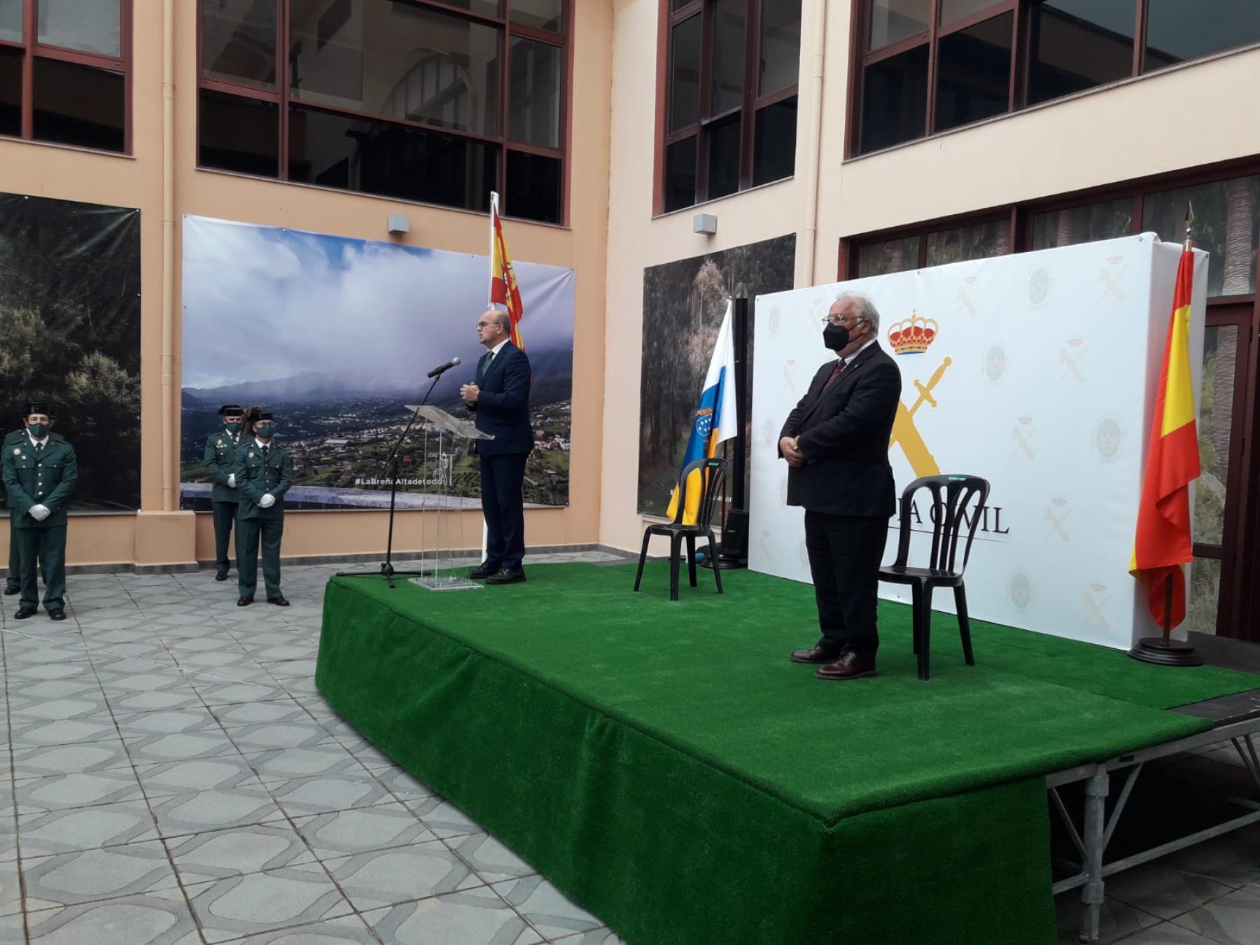 El delegado del Gobierno y el director de la DGT inauguran las nuevas dependencias del Destacamento de la Agrupación de Tráfico de la Guardia Civil en La Palma
